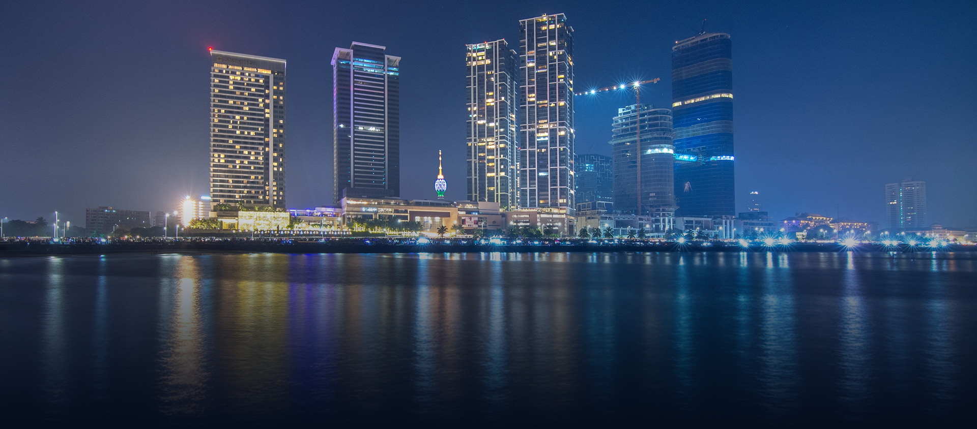 Colombo skyline at night